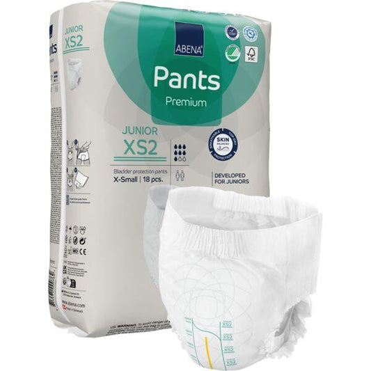 18 Couches Culotte pour Enfant Abena Premiun Taille XS2 (50x75 cm)