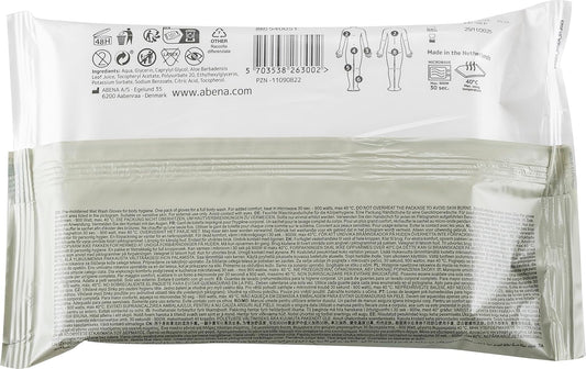 8 pièces Gants Classic Wet Wash Gloves Abena 15x22 cm