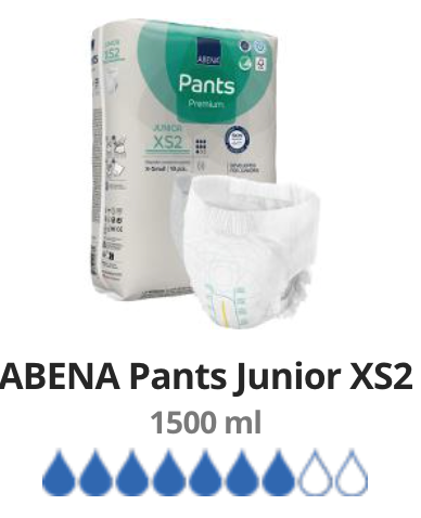 18 Couches Culotte pour Enfant Abena Premiun Taille XS2 (50x75 cm)