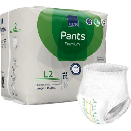 15 Couches Culotte pour adulte Abena  Premiun Taille L2 (100 - 140 cm)